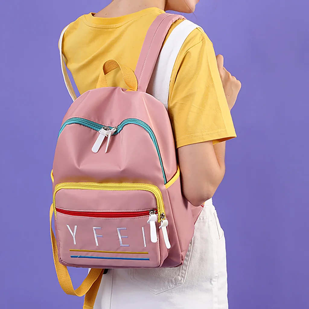 Студенческий рюкзак твердый отдых большая вместимость Алфавит сумка Мода Унисекс Рюкзак для колледжа заино #6