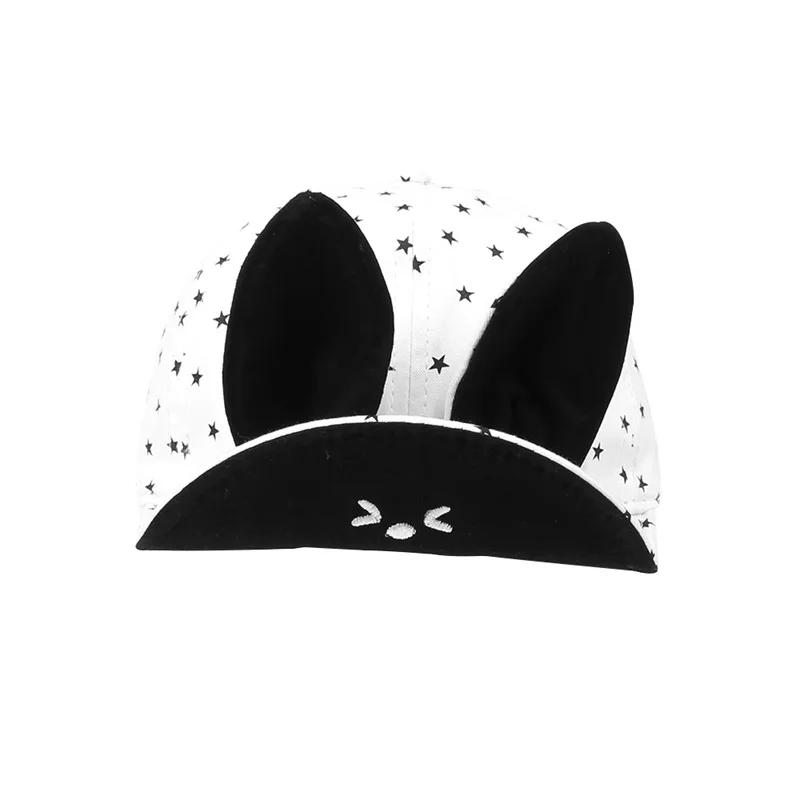Cute Cartoon Baby Cap Rabbit Ears Baby Sun Hat For Girls Star Print Cotton Baby Hat Spring Summer Infant Cap Baby Boys Clothing (30)