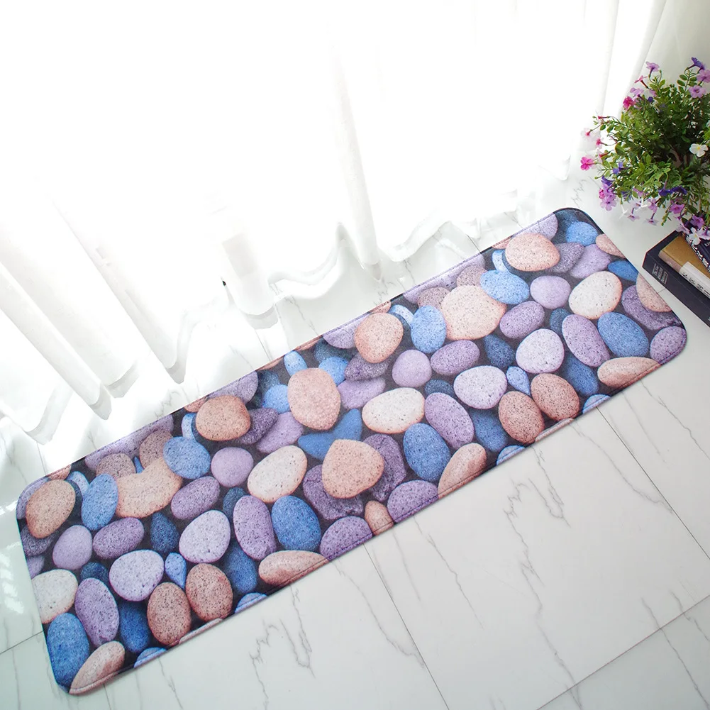 Honlaker Color Pebble Kitchen Floor Mat Thick Flannel Long Kitchen Rug Water-absorbing Non-slip Door Entrance Doormat Honlaker Color Pebble Kitchen Floor Mat Thick Flannel Long Kitchen Rug Water-absorbing Non-slip Door Entrance Doormat