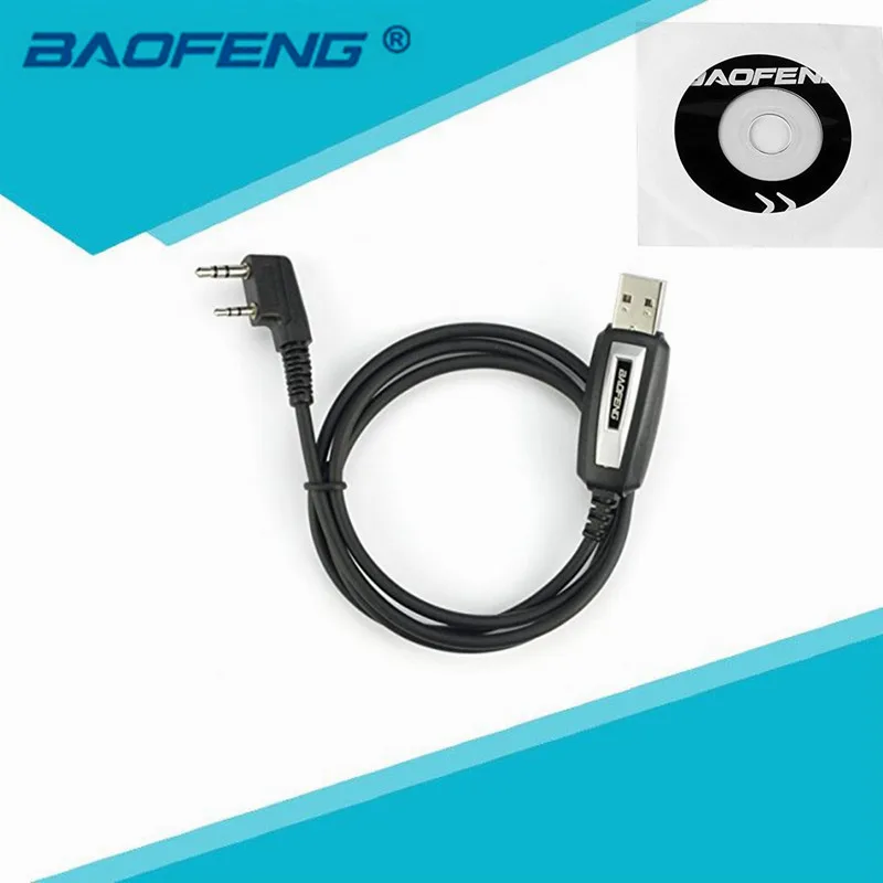 2 шт. Baofeng USB Кабель для программирования + компакт диск с драйверами Pofung UV 5RE 5R 888S 82