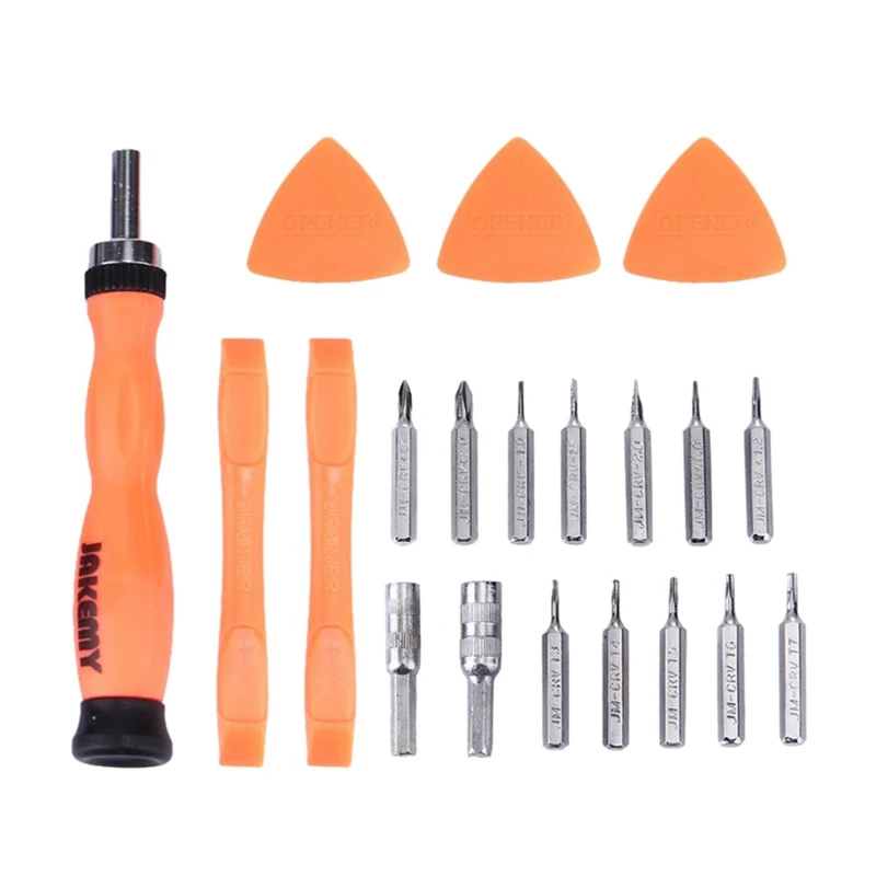 Orange Jakemy Jm-8157 20 в 1 Портативный Прецизионный Набор отверток с храповым механизмом - Цвет: Orange