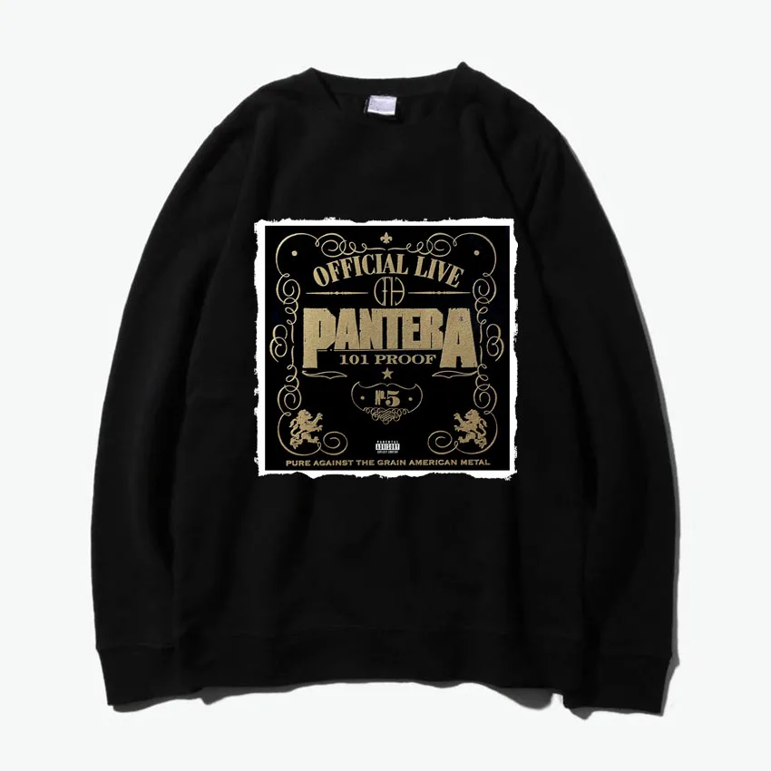 

pantera 101 proof patchwork design o neck sweatshirt