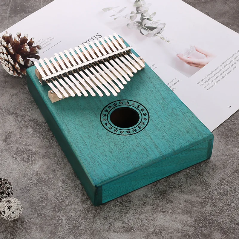 

ins Snow Carton Kalimba 17 Key Kalimba Mahogany Thumb Piano Mbira Natural Mini Keyboard Instrument Boy Girl Holiday gifts