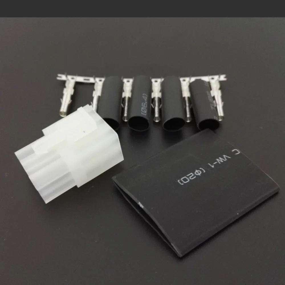 5pcs 6p 6pin Power Connector Plug Cord with Heat shrinkable tube For Yaesu FT-857D FT-897D IC-725A Radio Accessories Repair (1)