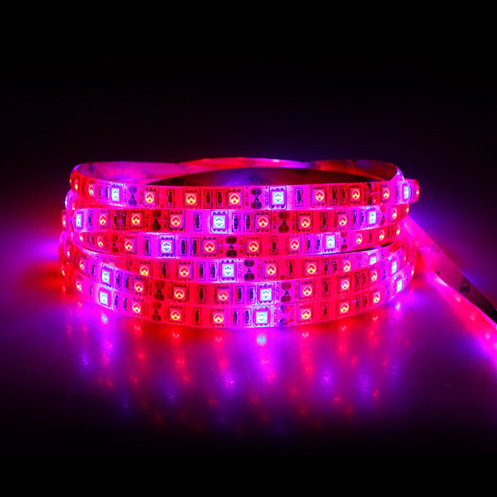 Foxanon 5 м Led полный спектр световая полоса 60 светодиодов/м 300 светодиодов Фито лампы