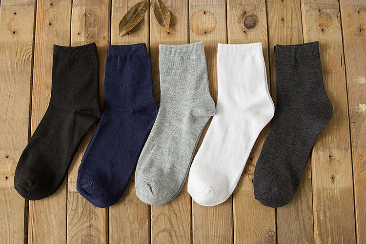 Модные новые 5 пар для мужчин носки для девочек супер хорошее качество хлопок повседневное дышащие Классические однотонные