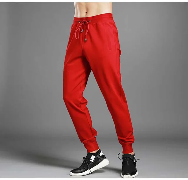 Spring Autumn Men Joggers Pants Casual Sweatpants Polyester Cotton ...