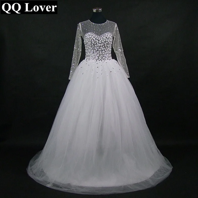 QQ Lover 2019 Новое роскошное свадебное платье с бисером на заказ Vestido De Noiva платье|wedding