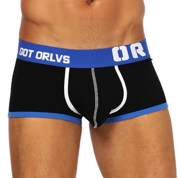 

ORLVS Brand 50PC/LOT Wholesale Mesh Men Underwear Comfortable Boxers Male Panties Breathable Cotton Men Sleepwear Quick Dry