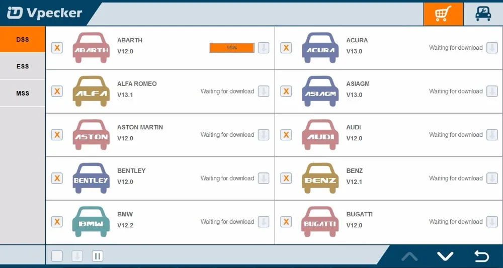 Vpecker V8.3 Bluetooth версии OBD2 автомобиля Vpecker инструмент диагностики товара сканер лучше, чем легкая Диагональ DHL