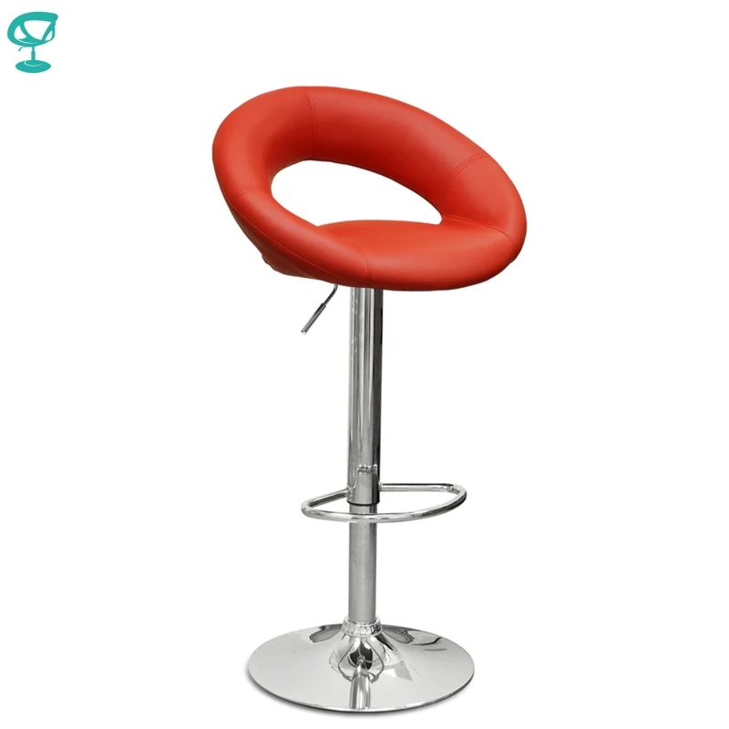 94523 Barneo N-84 эко-кожа кухонный барный стул с мягким сиденьем на газ-лифте красный стул высокий стул для барной стойки мебель для кухни кресло для нейл бара стул в Казахстан по России