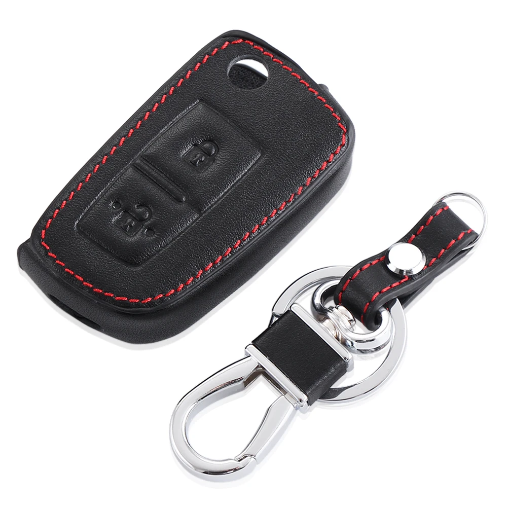 Car Styling 2 Buttons Leather Car Key Cover For Nissan Qashqai Xtrail