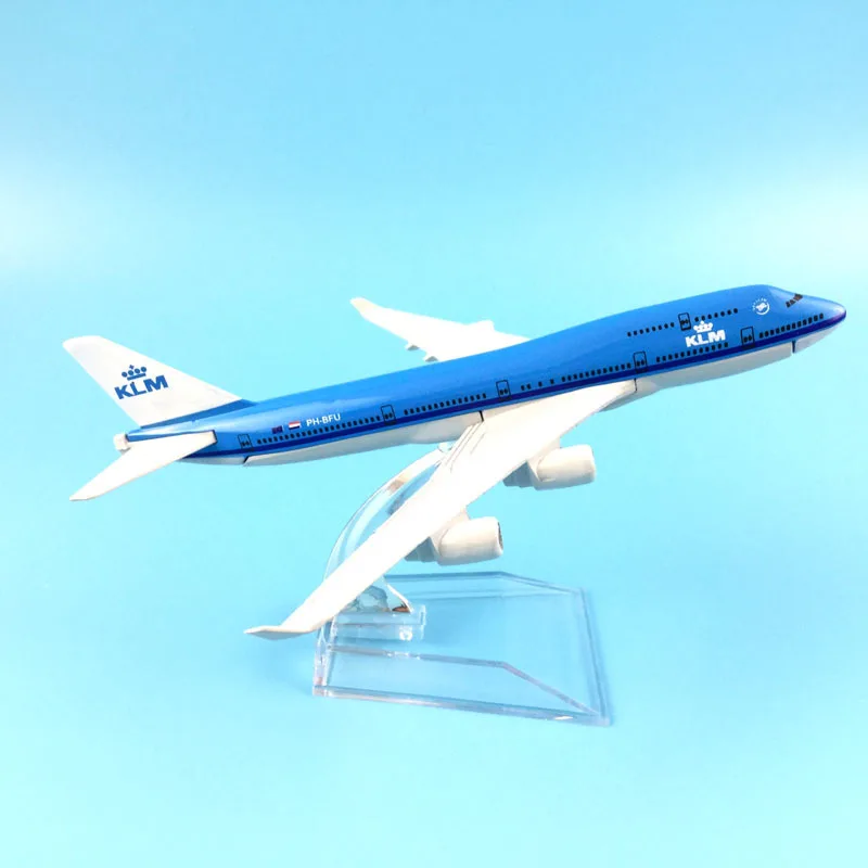 Модель самолета 16 см KLM Королевский голландский Boeing 747 модель самолета Модель 1:400 литья под давлением металла самолеты игрушка в подарок