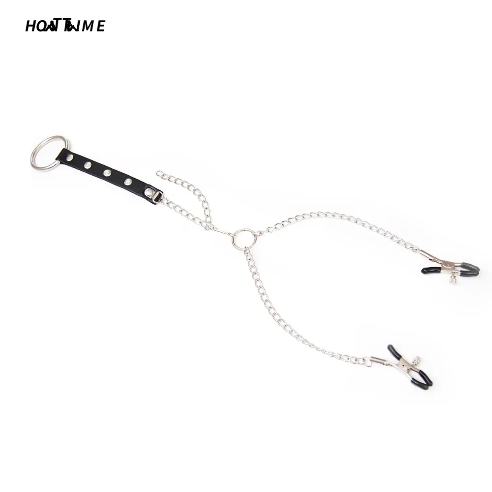 HOTTIME Men's Dual-use Three-leaf Nipple Clip JJ Ring Restraint Body Piercing BDSM Fetish Role Playing Couple Sex Bondage | Красота и