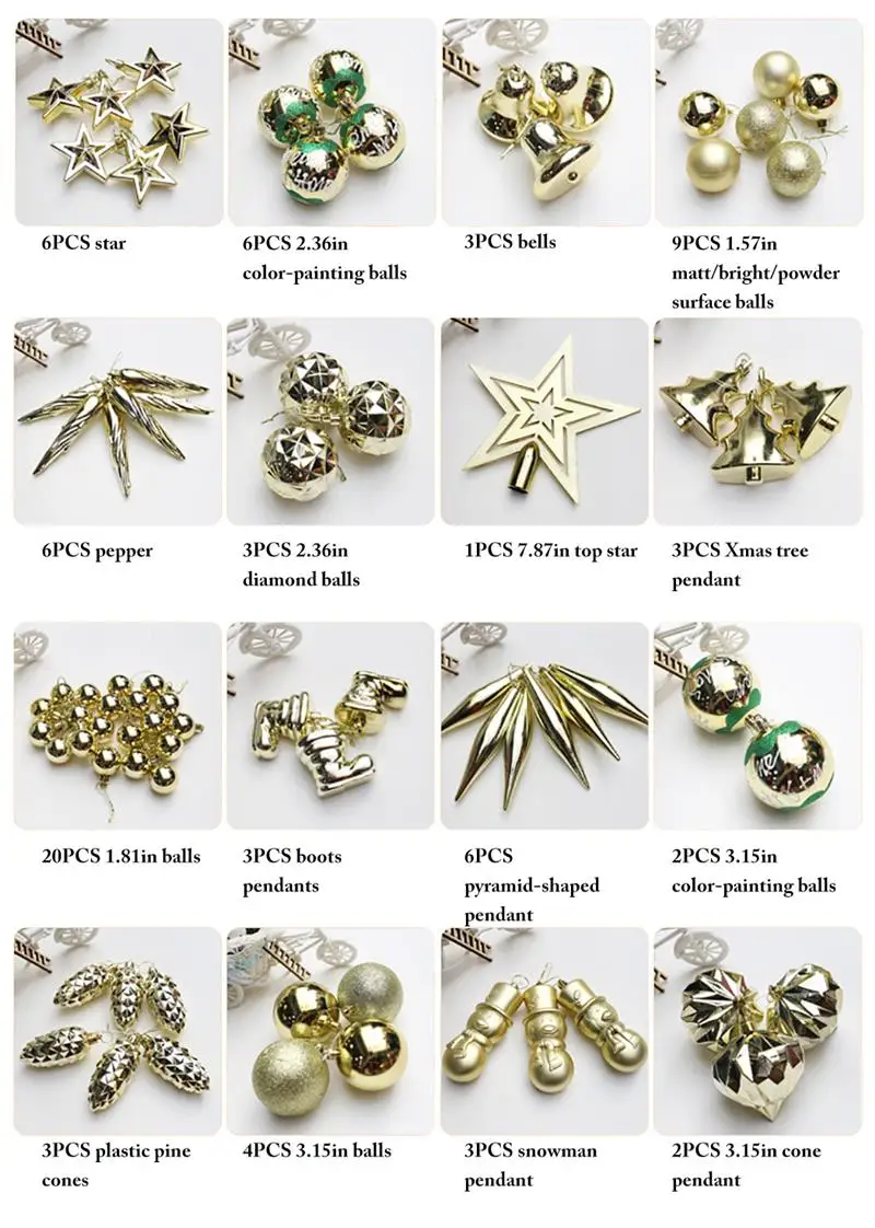 Adornos de bolas de Navidad estilos surtidos rojo azul dorado Navidad colgante fiesta de boda árbol de Navidad ornamento Adornos de bolas de Navidad estilos surtidos rojo azul dorado Navidad colgante fiesta de boda árbol de Navidad ornamento
