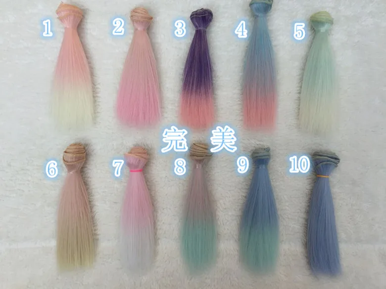 

1pcs 15*100cm 30colors Lolita Girl Tresses wave Doll Wig Material Hair Wig For BJD SD Fit for 1/6 1/8 1/4 Doll Accessories