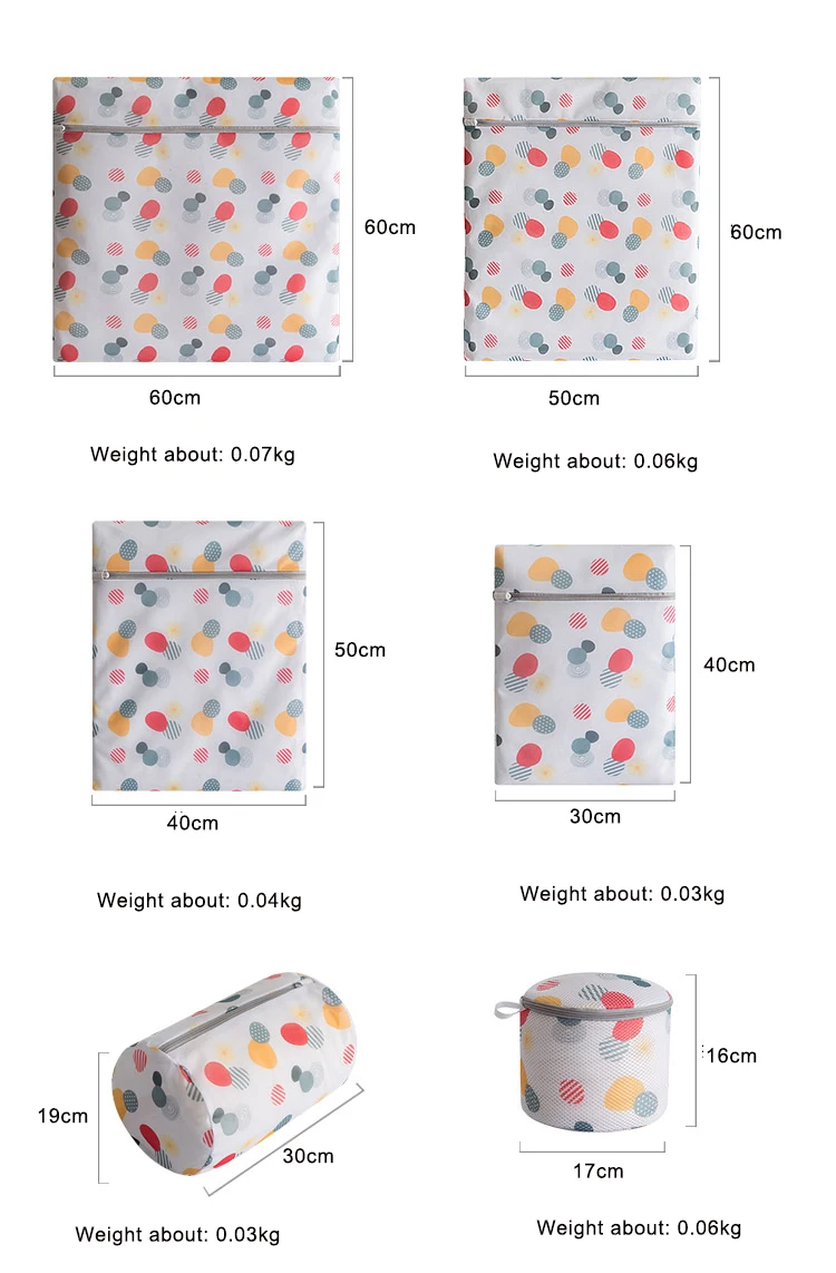 Washing Home Use Mesh Clothing Underwear Organizer Washing Bag Useful Mesh Net Bra Wash Bag zipper Laundry Bag set /mesh /kids 6