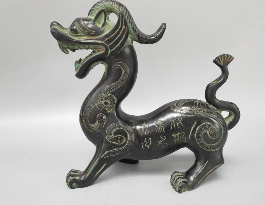 

Chinese archaize craft bronze unicorn crafts statue