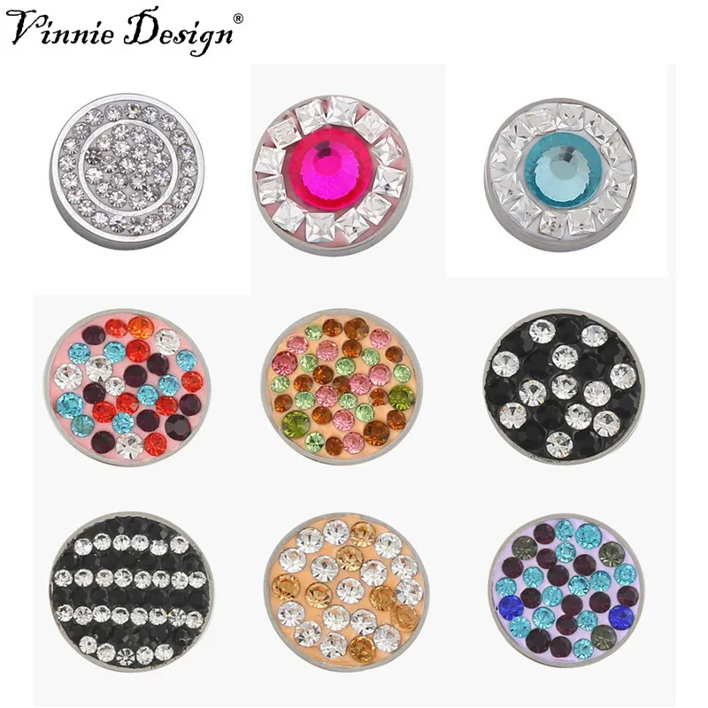 Vinnie Design joyería nueva llegada 12mm magentic picante cristal moneda para cambiar pulsera y collar Vinnie Design joyería nueva llegada 12mm magentic picante cristal moneda para cambiar pulsera y collar