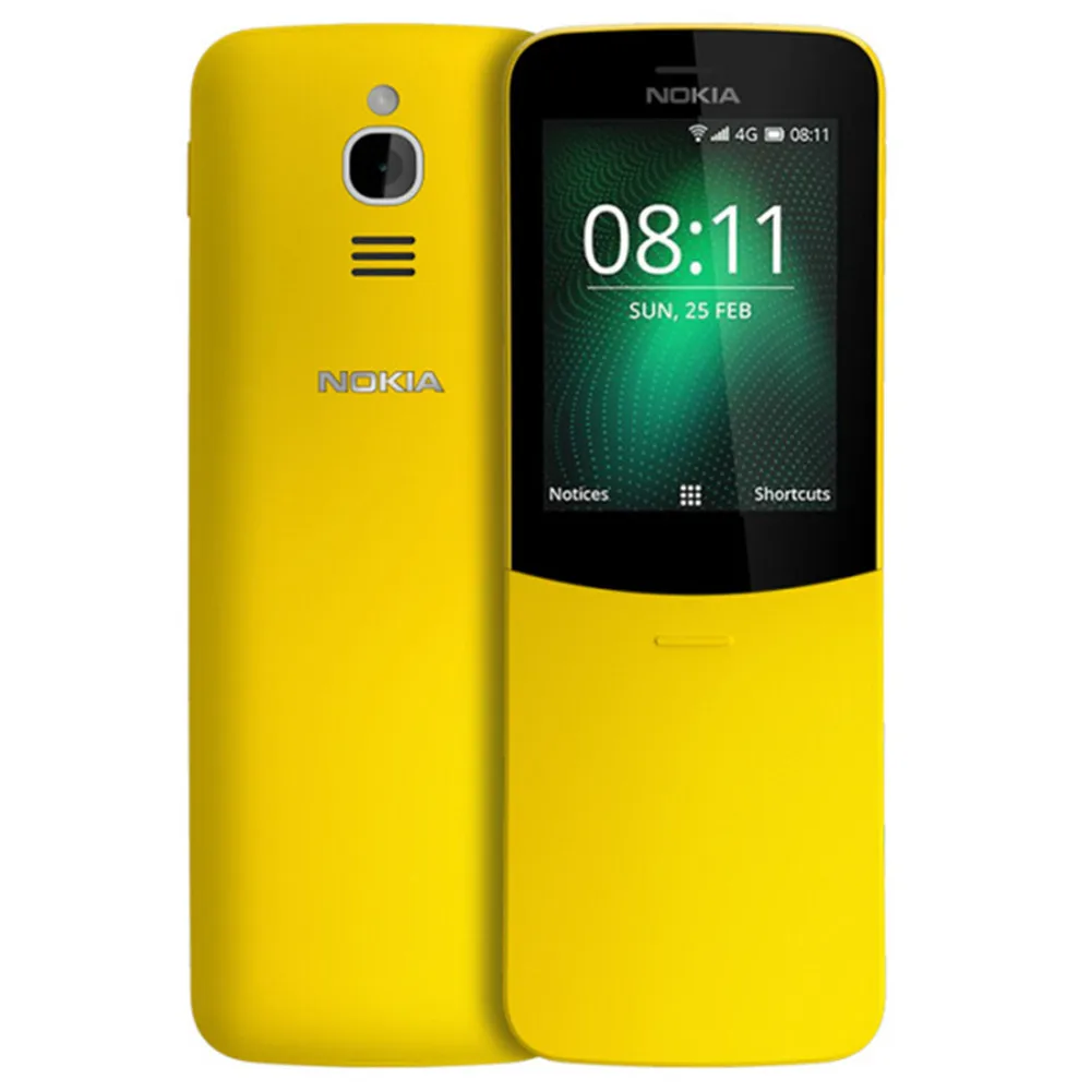 NOKIA 8110 4G мобильный телефон 512 МБ ОЗУ 4 Гб ПЗУ Snapdragon 2,4 205 дюймов экран QVGA 1500 мАч