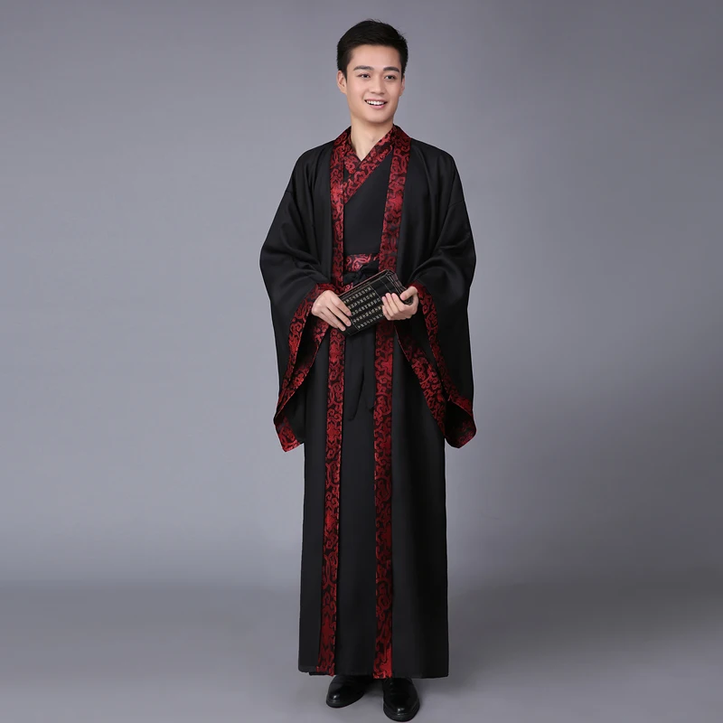 Китайский халат древнего человека, китайский ханьфу, косплей для мужчин, китайский традиционный костюм для шоу, китайская одежда для сцены 89
