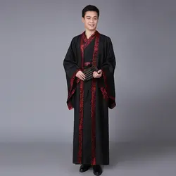 Китайский древний человек халат Китайский Hanfu Косплэй для мужчин китайский традиционный костюм show китайский этап одежда для представлений