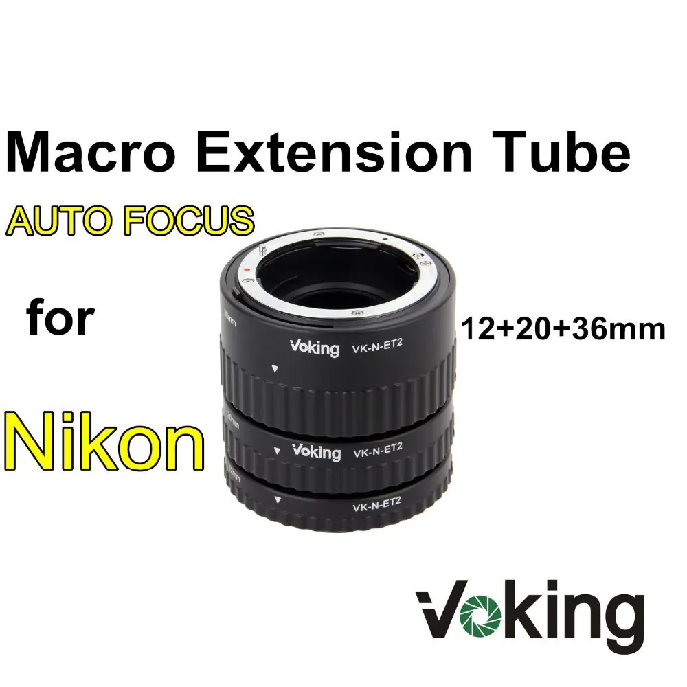 

Voking VK-N-ET2 Auto Focus Macro Extension Tube Ring for Nikon D7100 D5200 D3100 D800 D90 D800E D5100 D7000 D3100 DSLR Cameras
