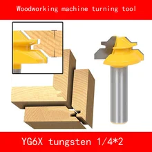Woodworking machine 45 degree mortise and joint turning tool YG6X tungsten alloy Milling cutter wood 1/4*2”