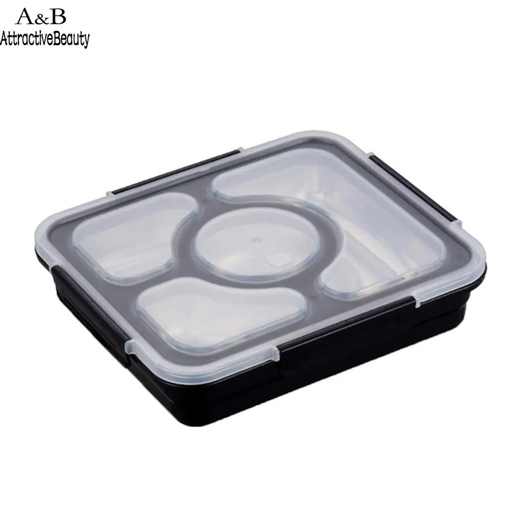 

Stainless Steel Lunch Box Detachable Food Square Container Outdoor Picnic Green, Black, Blue, Pink Storage