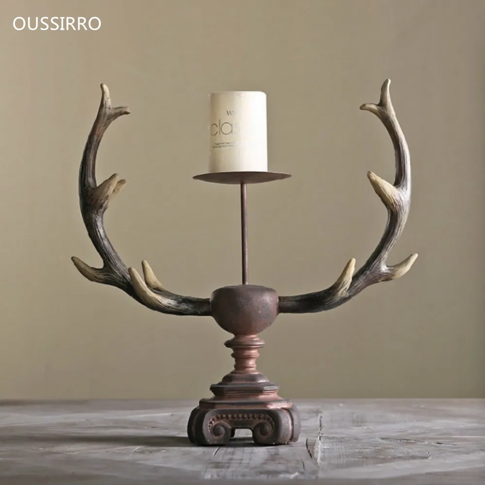 nordic style antler shape polyresin candle holderin Candle Holders