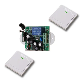 

2017 New AC 85V 110V 120V 220V 250V Wireless Remote Control Switch with Manual Button 1 Receiver +2 Transmitter 315/433MHZ