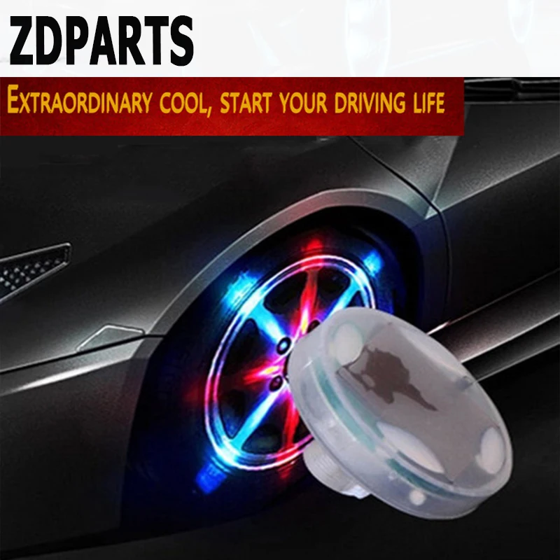 

ZDPARTS 1X Solar Car Wheel Air Tire Valve Caps LED Light For Peugeot 307 206 308 407 207 Volkswagen Mitsubishi Asx Infiniti q50