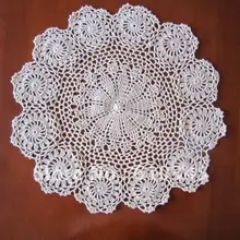 Hand Made крючком Настольный коврик, хлопок Экрю салфетка, Настольный коврик, горки, место коврик 40x40 см 6 шт./лот