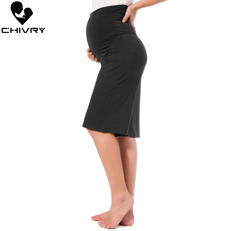Chivry/женские Капри для беременных; брюки для беременных; Прямые свободные брюки для беременных; широкие брюки для беременных