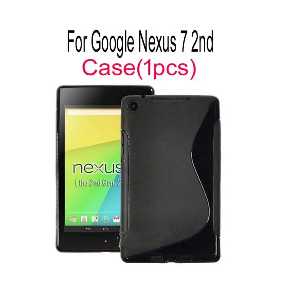 Высокое качество чехол из tpu с линией в форме S крышка гладкий Чехол из силикона с гелевыми капсулами чехол для Google Nexus 7 II 2013 2nd 2-го поколения(не для Nexus 7 1st