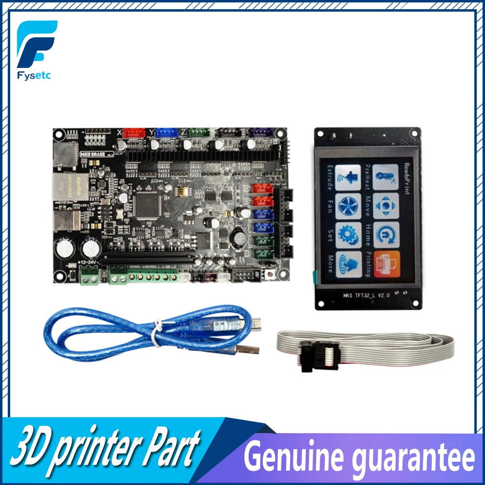 3D принтеры Запчасти TFT32 3 2 ''ЖК дисплей контроллер Дисплей + SBASE V1.3 Smoothieboard 32