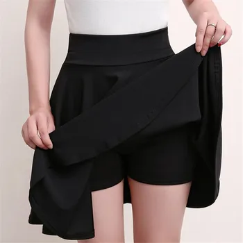 

CUHAKCI Summer Pleated Skirt New Mini Skirt Bottoms Black Sexy Skirt for Girl Lady Short Skater Plus Size 5XL Women Clothing