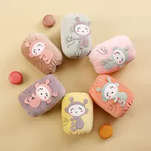 Осенне-зимние детские бархатные детские комбинезоны с длинными рукавами с противогрязными противообрастающими рисунками животных; детские комбинезоны разных цветов