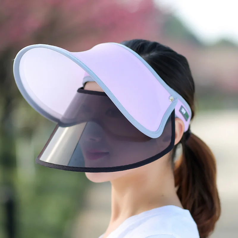 

2017 Summer Fashion Women Visor Empty Top Sun Hat Wide Large Brim Face Sunscreen Cap Beach Travel Hats Sun Protection Caps