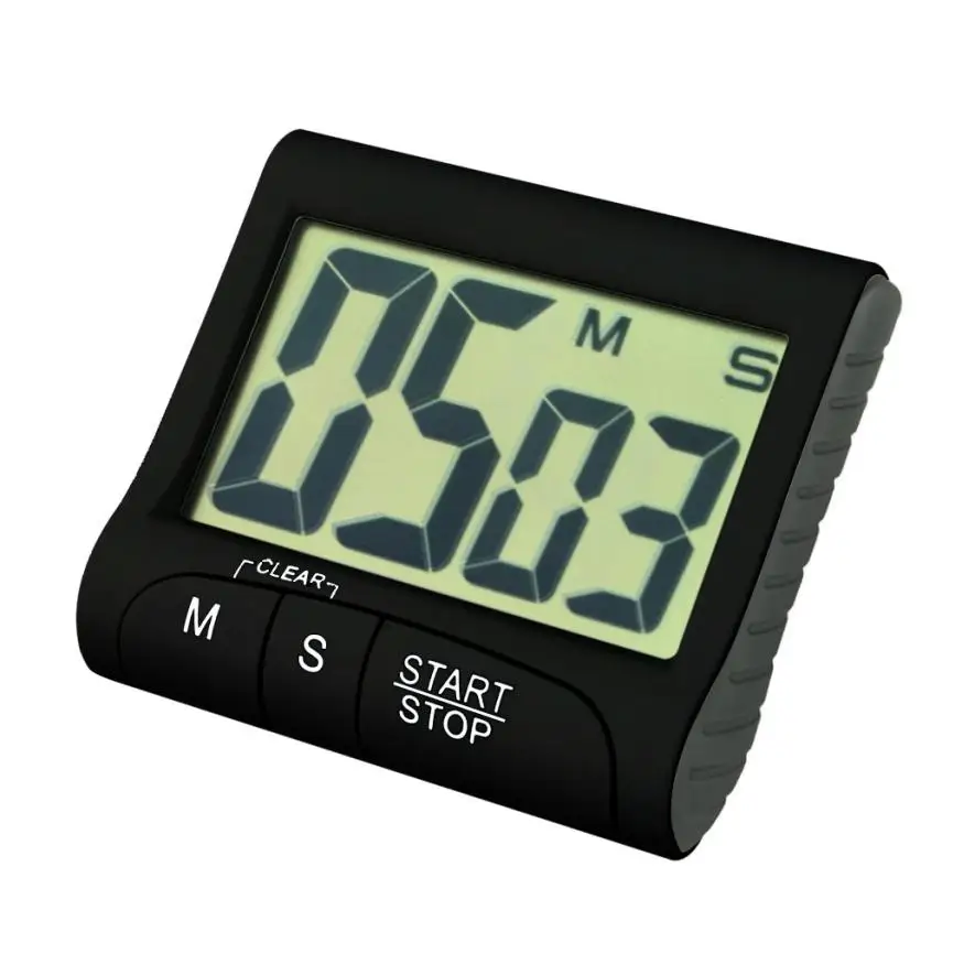 Portable Digital Countdown Timer Clock Large LED Screen for Kitchen