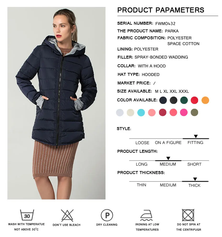 CRRIFLZ, новинка, женская зимняя куртка, верхняя одежда, тонкая, с хлопковой подкладкой, женские куртки, высокое качество, Женское пальто, длинная парка с капюшоном, повседневная