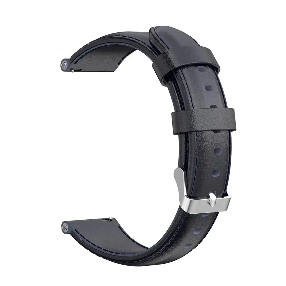 Роскошные кожаные Наручные часы для huawei Watch GT 42 мм ремешок Ремешок Замена ремешки на запястье ремешки Замена пряжки на запястье - Цвет: Темно-синий