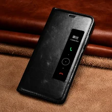 Оригинальный xoomz телефон чехлы для Huawei P10/P10 плюс Роскошный Натуральная кожа Smart View Окно флип чехол для Huawei P10 плюс крышка