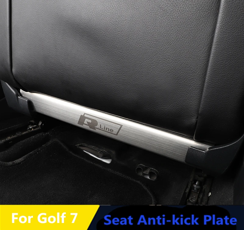 

Anti-scratch pad For Volkswagen Golf 5 6 7 Rear Seat anti-kick plate anti-scratch pad wire drawing stainless steel trim 2pcs