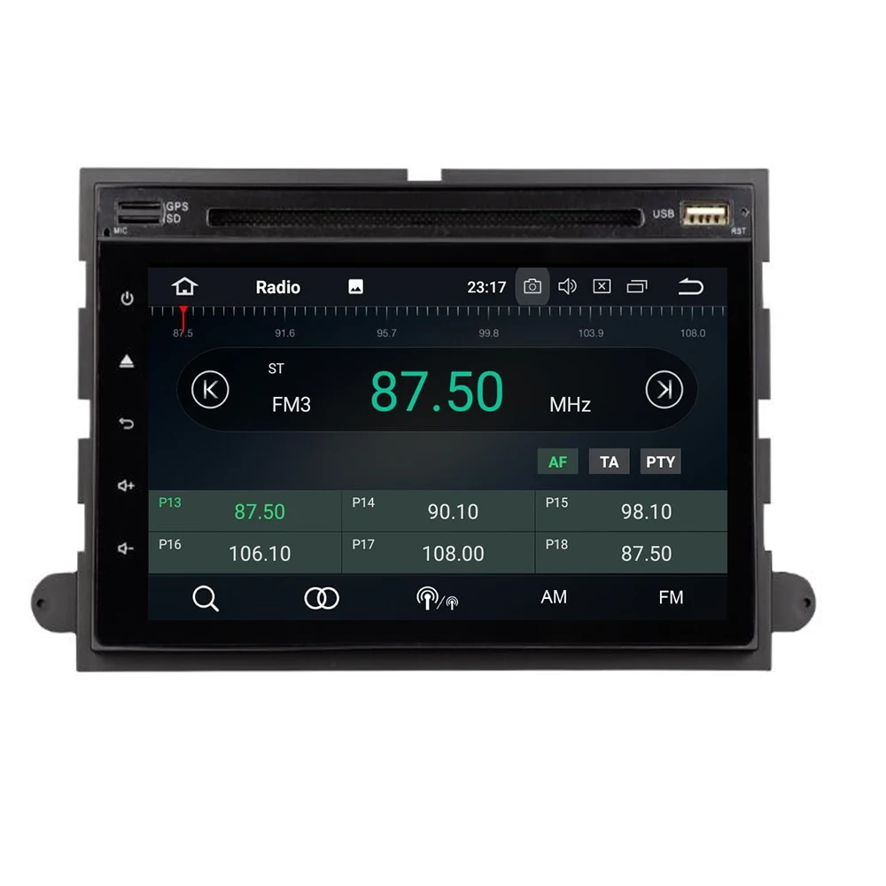 2 Din Android 10 автомобильный DVD плеер для Ford F150 F350 F450 F550 F250 Fusion темно серая Экспедиция