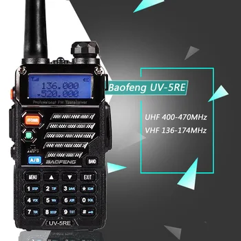 

Walkie Talkie portable radio Baofeng UV-5RE Plus Dual Band Two Way Radio Pofung UV 5RE 5W 128CH UHF/VHF Dual Display radio