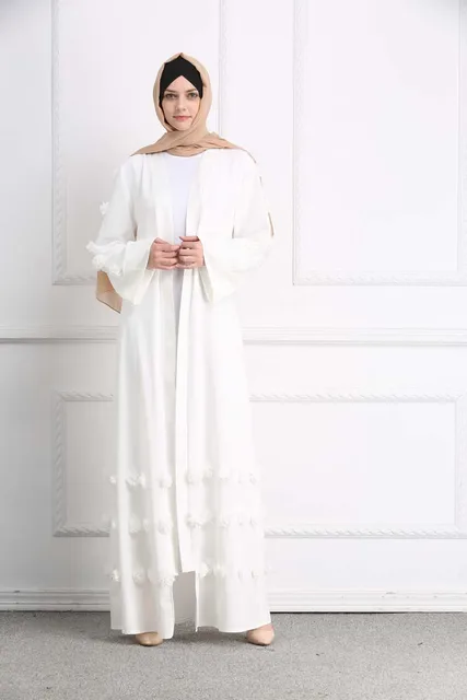 white abaya dress