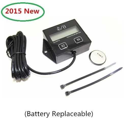 2015 New Motorcycle Tachometer Digital Replaceable Battery Speedometer