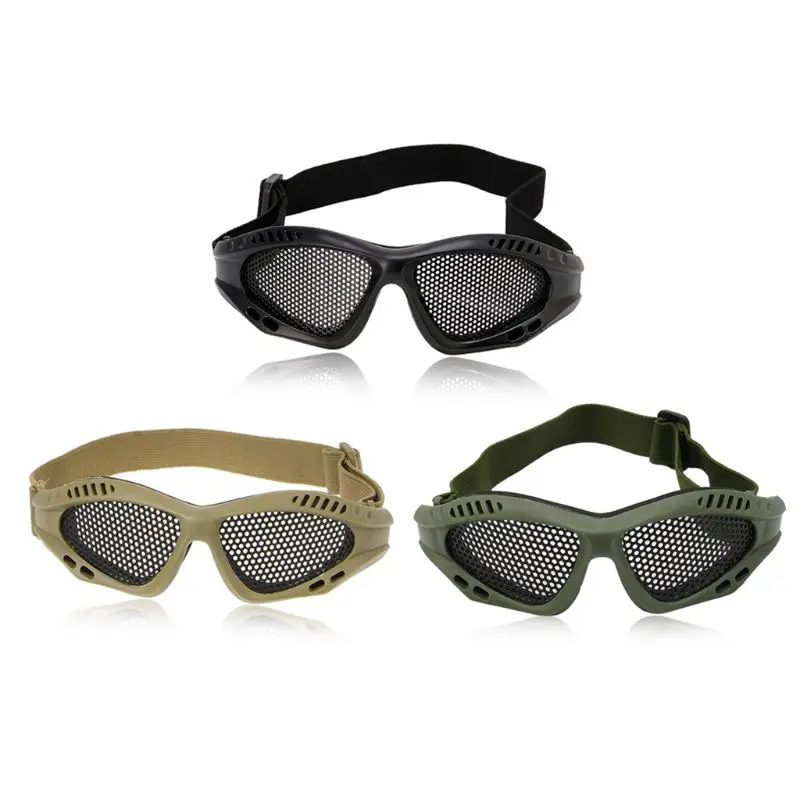 

Wholesale dropshipping Tactical Motorcycle Airsoft Eye Protection Goggles Anti Fog Mesh Metal Glasses