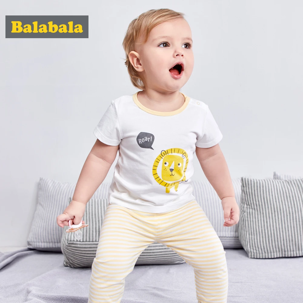 Balabala/2018 хлопковый костюм комплект одежды из 2 предметов новые летние комплекты